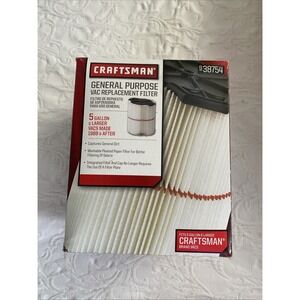 Genuine Craftsman 009-38754 General Purpose Vacuum‎ Filter Fits Current 5-20 Gal